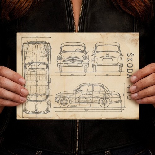 Skoda 440 Patent Retro