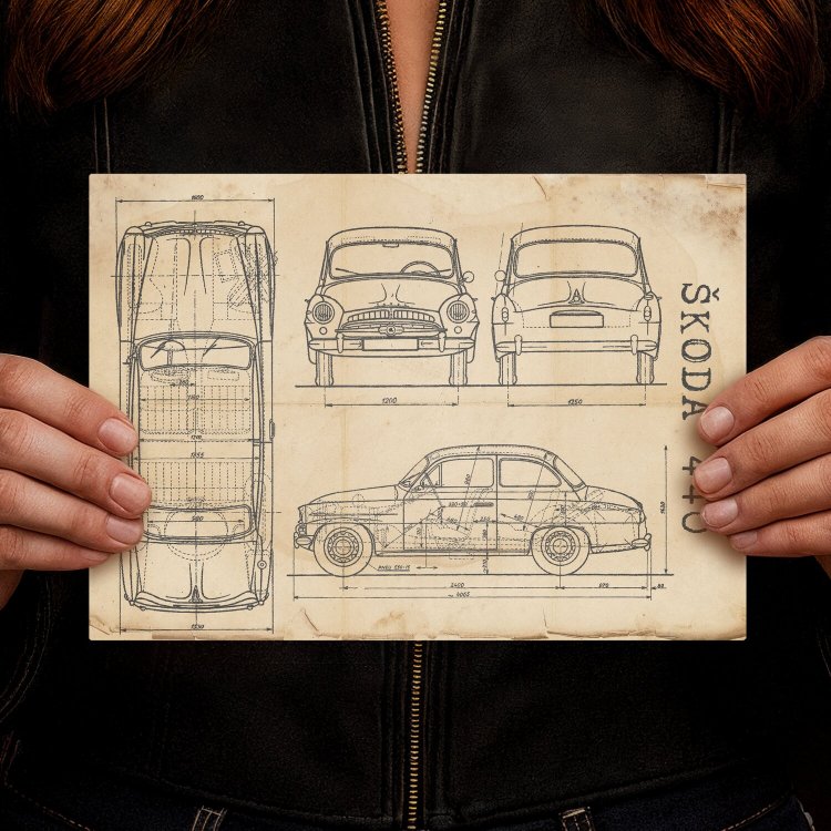 Skoda 440 Patent Retro