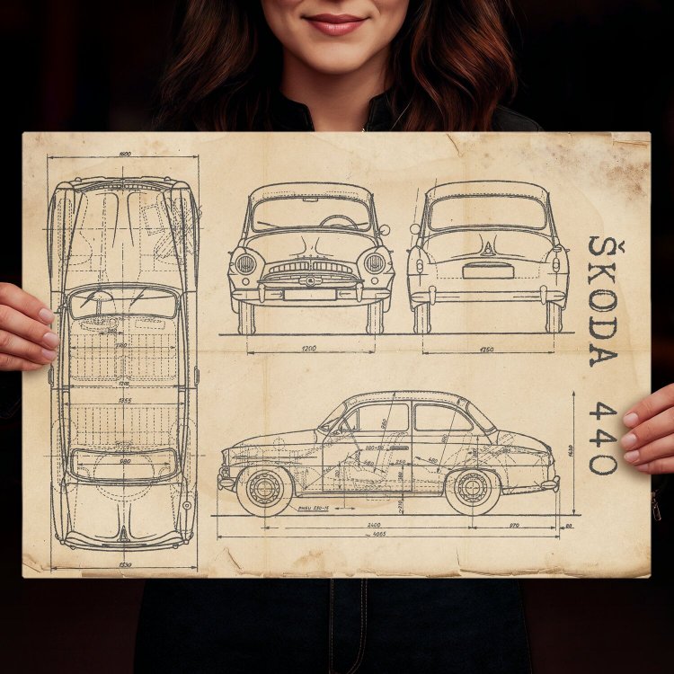 Skoda 440 Patent Retro