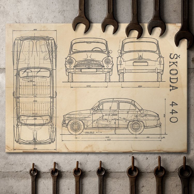 Skoda 440 Patent Retro