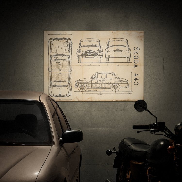 Skoda 440 Patent Retro