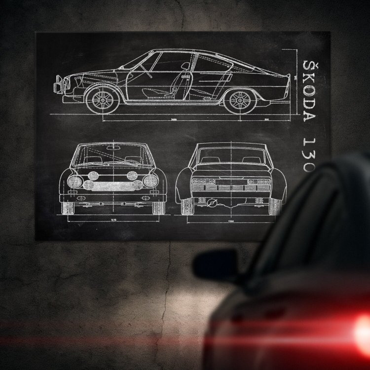 Skoda 130 RS Patent Slate