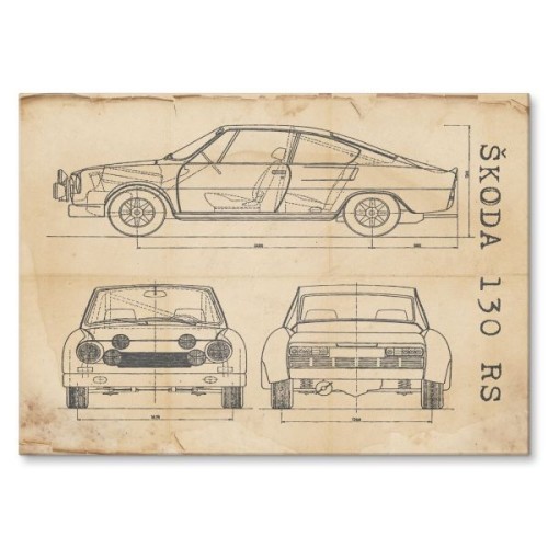 Skoda 130 RS Patent Retro