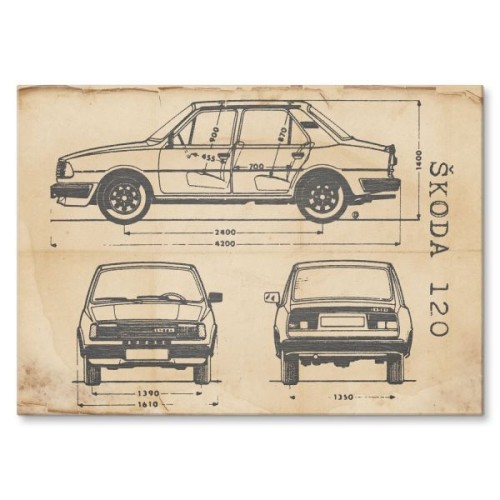 Skoda 120 Patent Retro