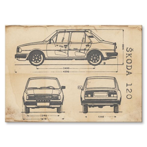 Skoda 120 Patent Retro