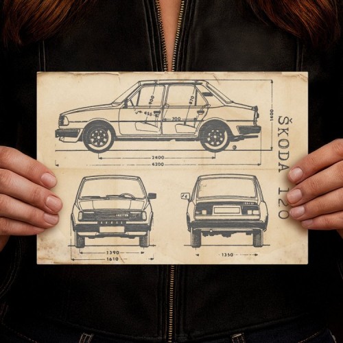Skoda 120 Patent Retro