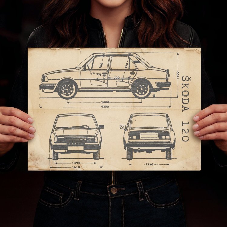 Skoda 120 Patent Retro