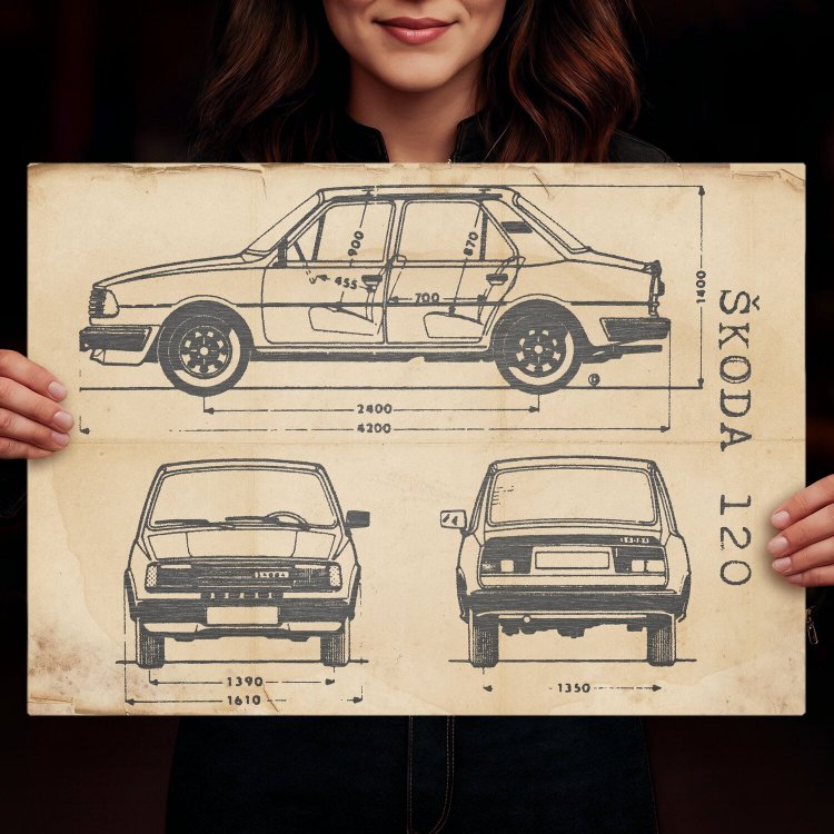 Skoda 120 Patent Retro