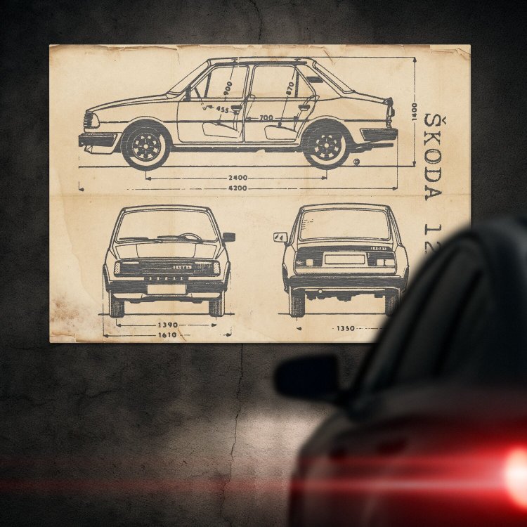 Skoda 120 Patent Retro