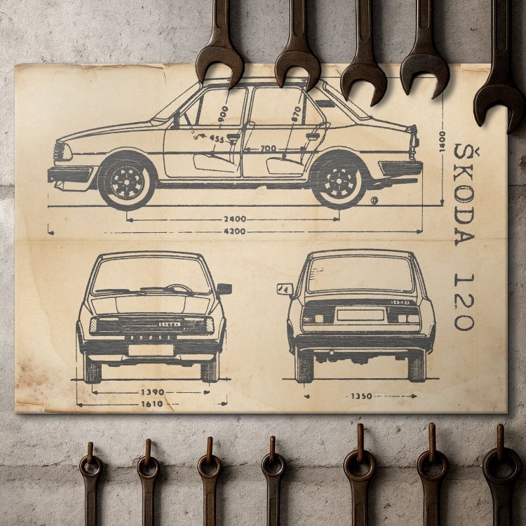 Skoda 120 Patent Retro