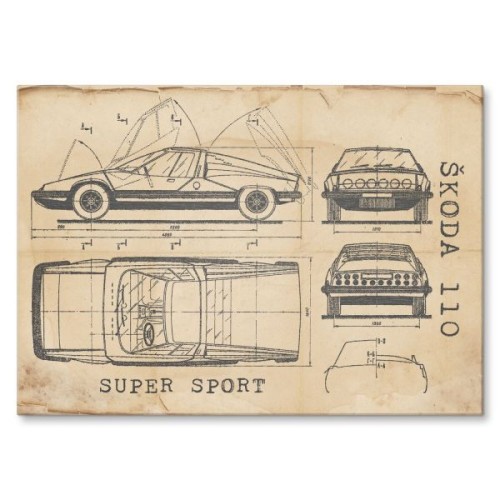 Skoda 110 SPORT Patent Retro