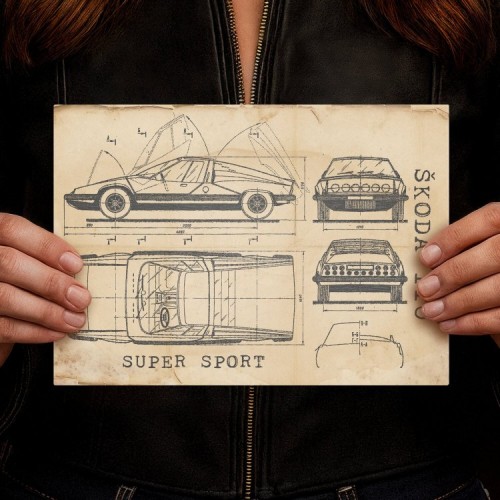 Skoda 110 SPORT Patent Retro