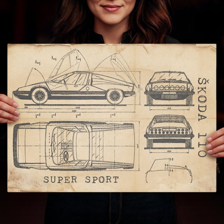 Skoda 110 SPORT Patent Retro