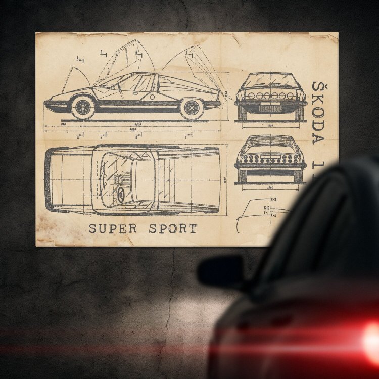 Skoda 110 SPORT Patent Retro
