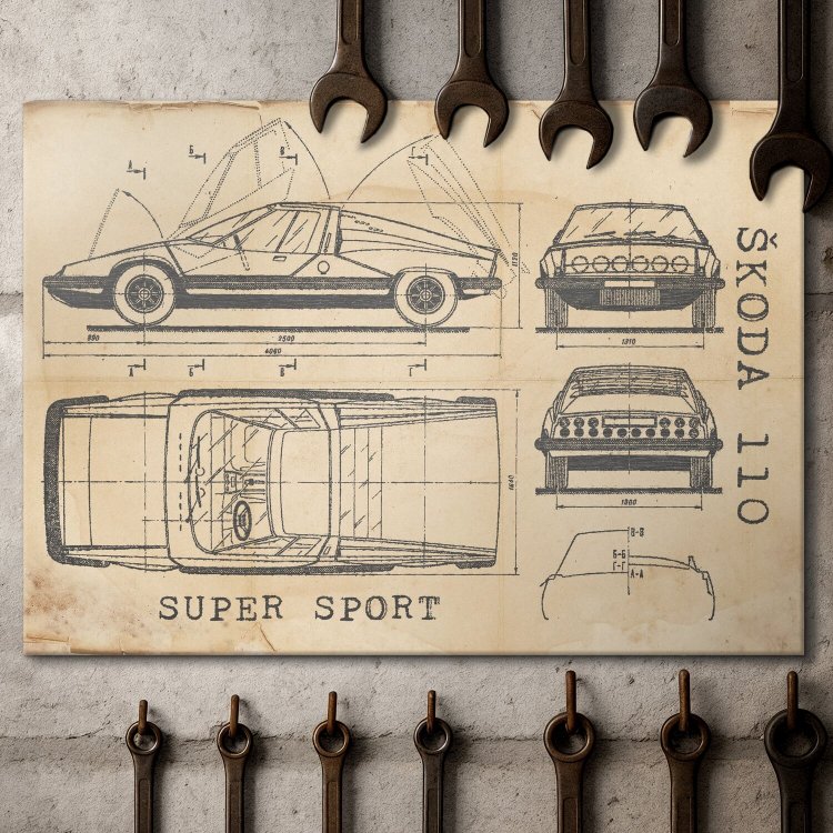 Skoda 110 SPORT Patent Retro