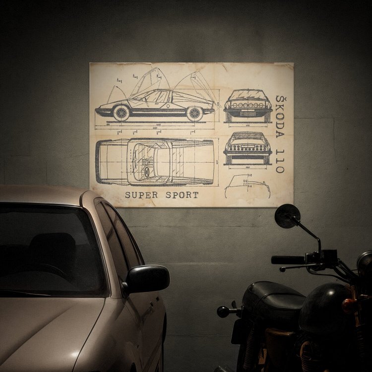 Skoda 110 SPORT Patent Retro