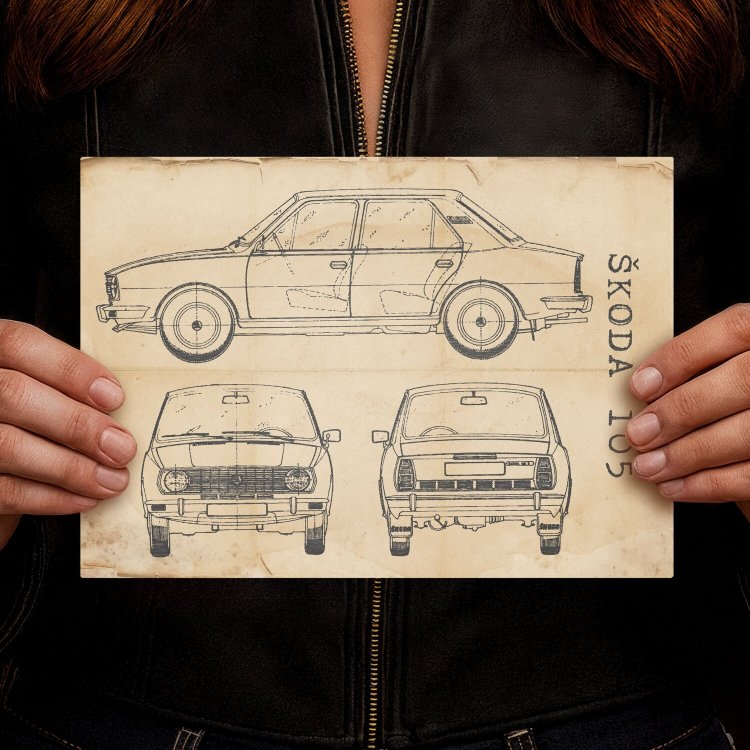 Skoda 105 Patent Retro