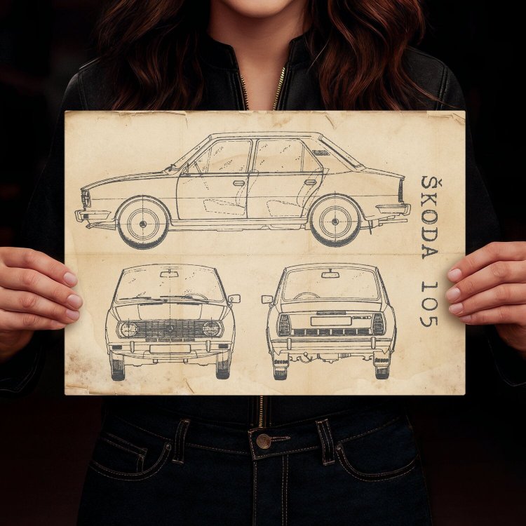 Skoda 105 Patent Retro