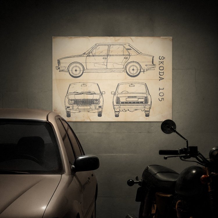 Skoda 105 Patent Retro