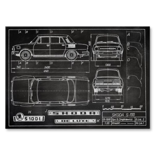 Skoda 100 Patent Slate