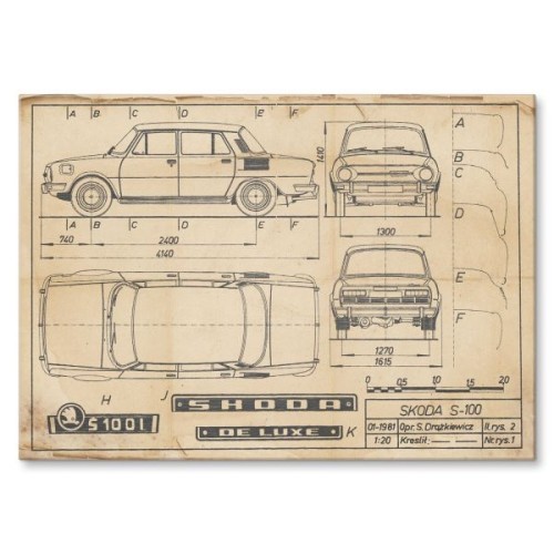 Skoda 100 Patent Retro