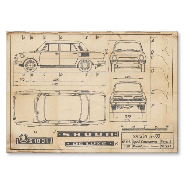 Skoda 100 Patent Retro