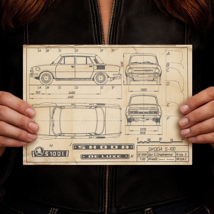 Skoda 100 Patent Retro