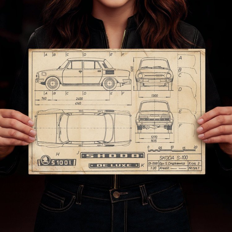 Skoda 100 Patent Retro