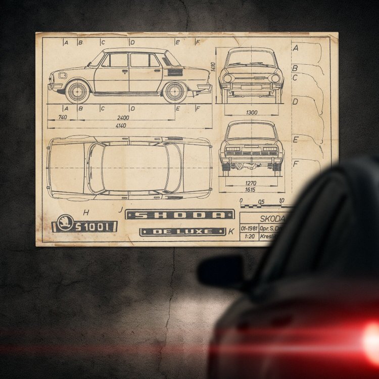 Skoda 100 Patent Retro