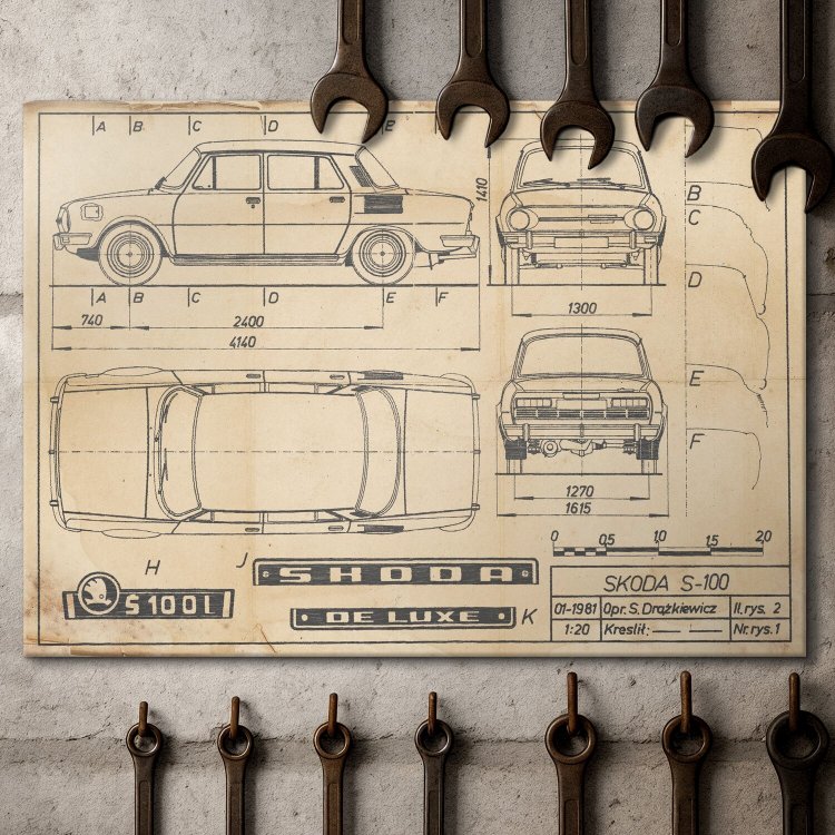 Skoda 100 Patent Retro