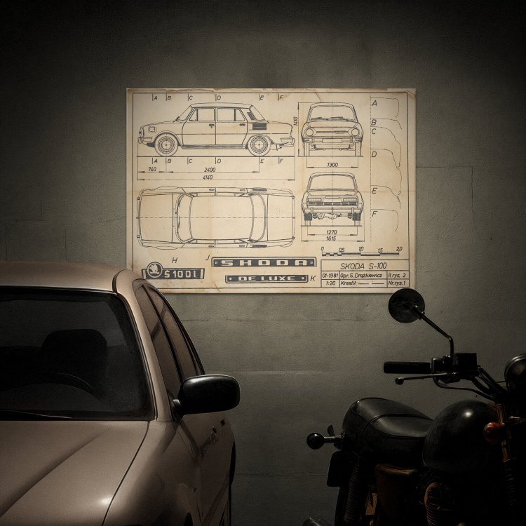 Skoda 100 Patent Retro