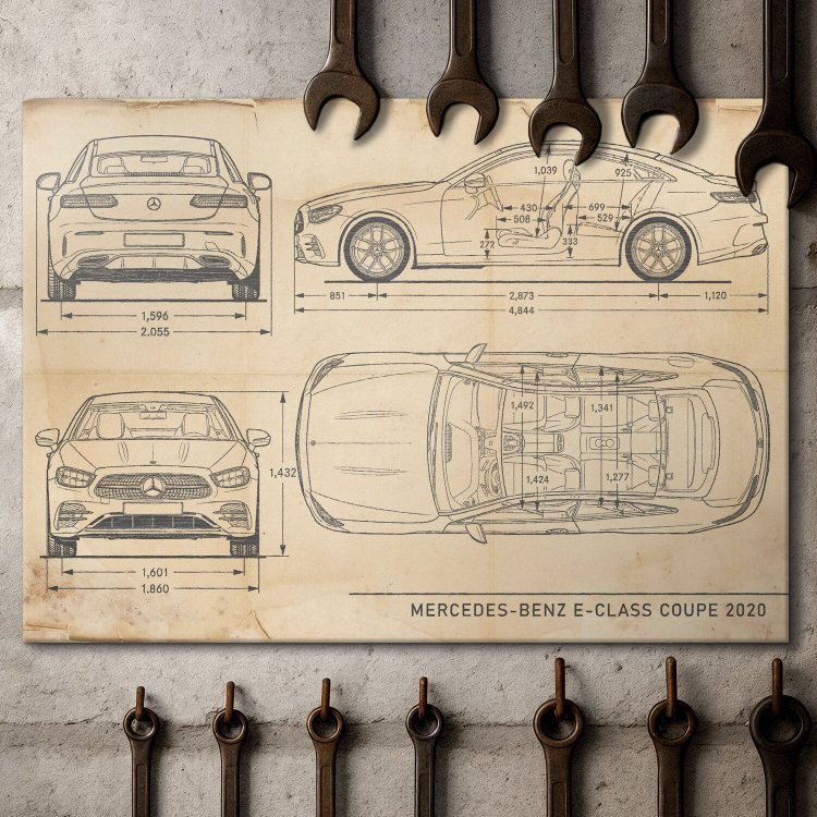 Mercedes E Coupe 2020 Patent Retro