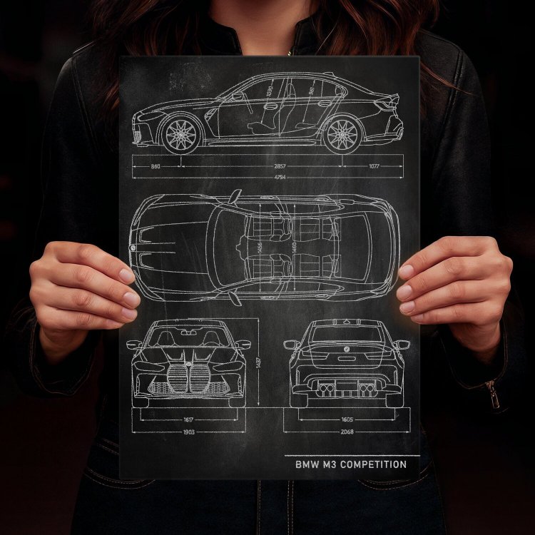 BMW M3 Competition Patent Slate
