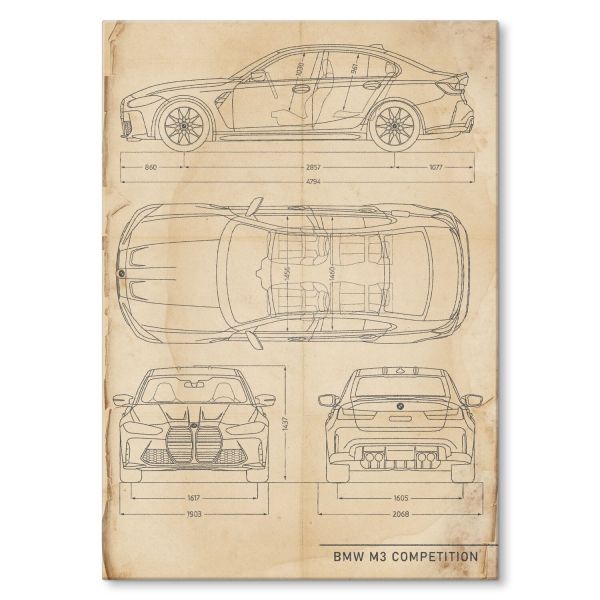 BMW M3 Competition Patent Retro