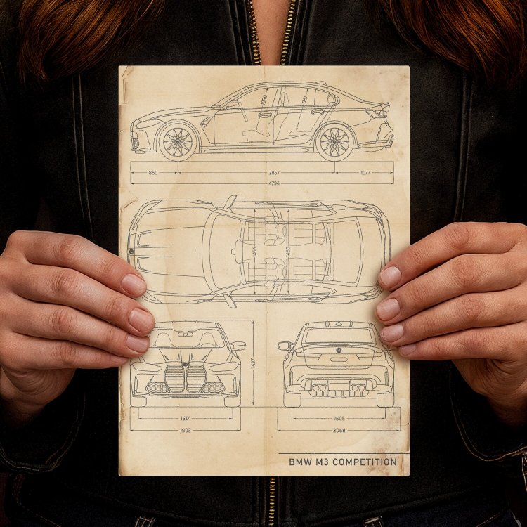 BMW M3 Competition Patent Retro