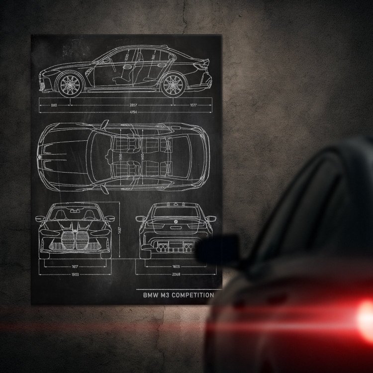 BMW M3 Competition Patent Slate