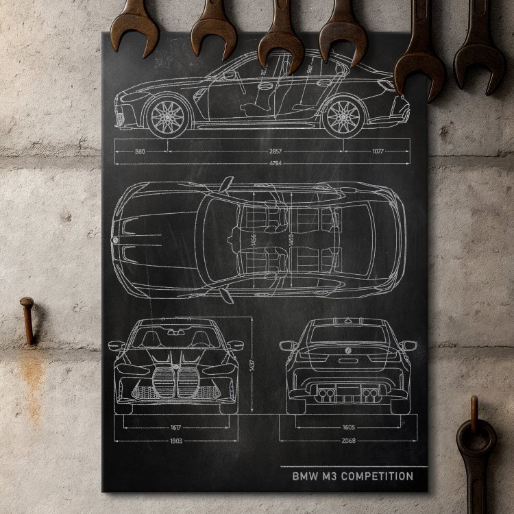 BMW M3 Competition Patent Slate