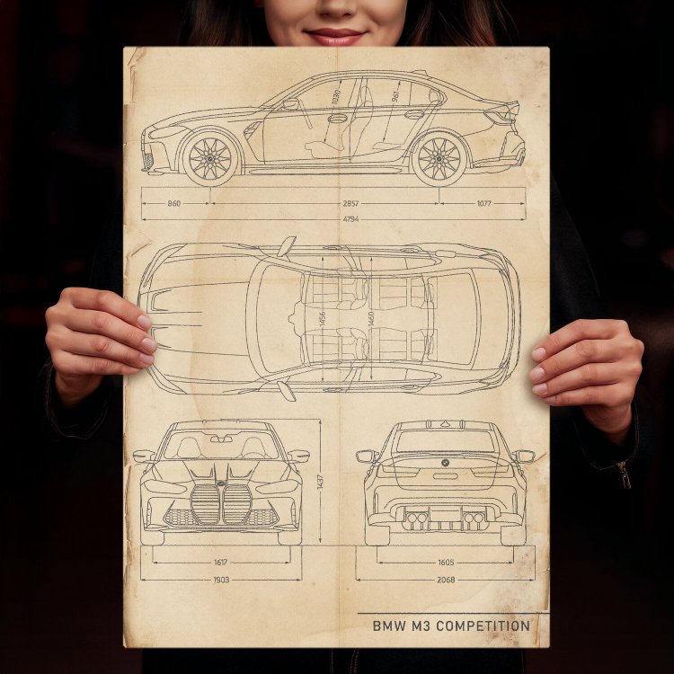 BMW M3 Competition Patent Retro