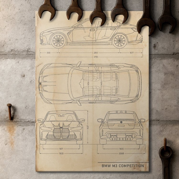 BMW M3 Competition Patent Retro