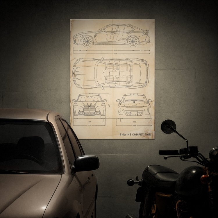 BMW M3 Competition Patent Retro