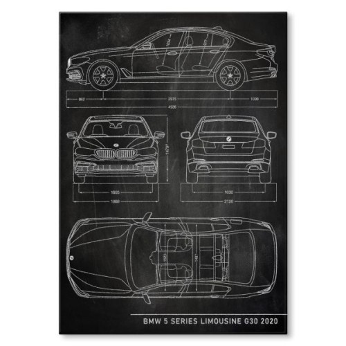 BMW 5 Limousine Patent Slate
