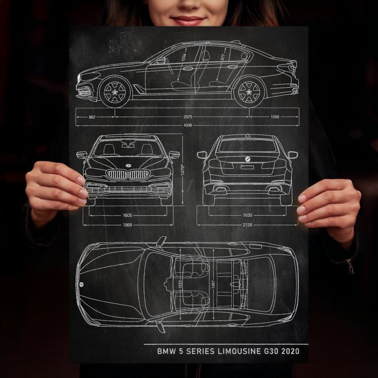 BMW 5 Limousine Patent Slate