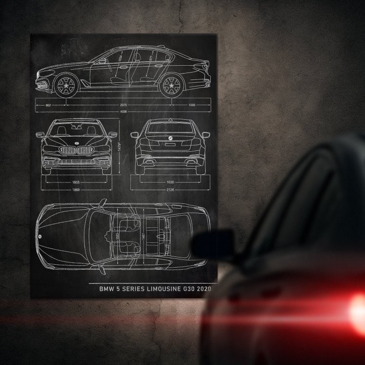 BMW 5 Limousine Patent Slate