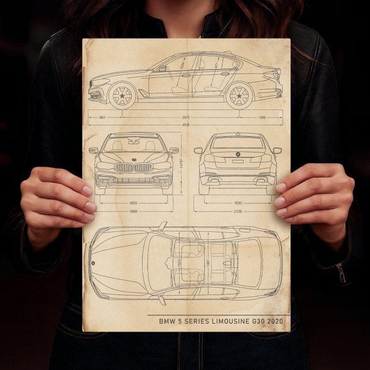 BMW 5 Limousine Patent Retro