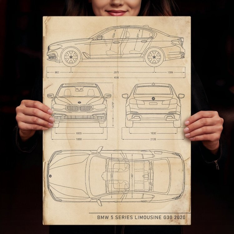BMW 5 Limousine Patent Retro