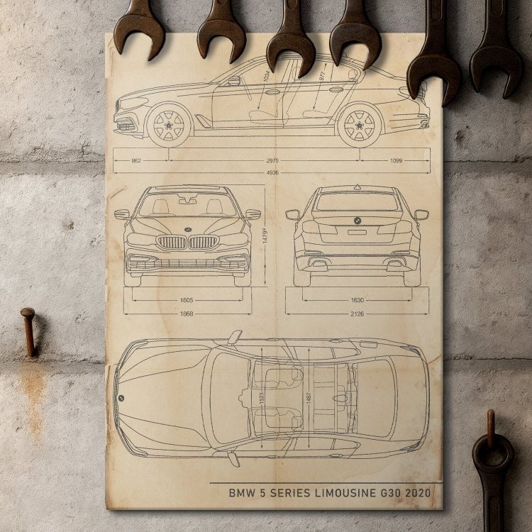 BMW 5 Limousine Patent Retro