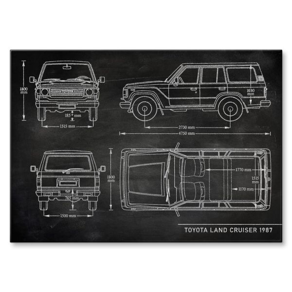 Toyota Land Cruiser Samochód Auto Motoryzacja Patent Slate