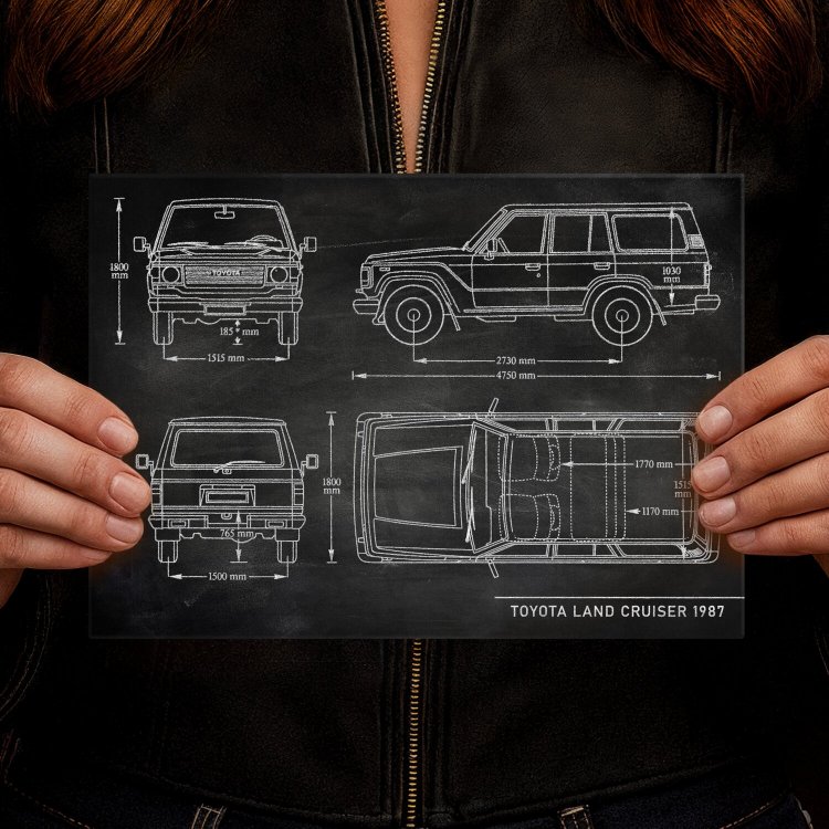 Toyota Land Cruiser Samochód Auto Motoryzacja Patent Slate