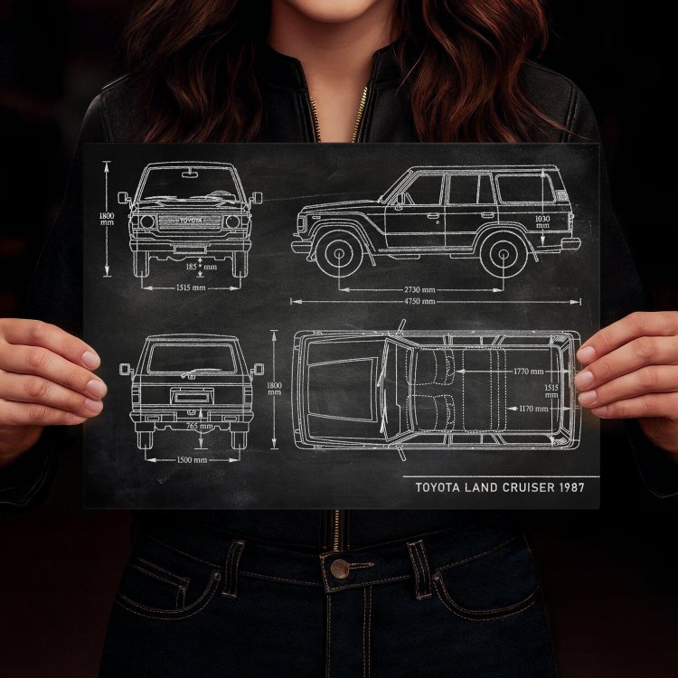 Toyota Land Cruiser Samochód Auto Motoryzacja Patent Slate