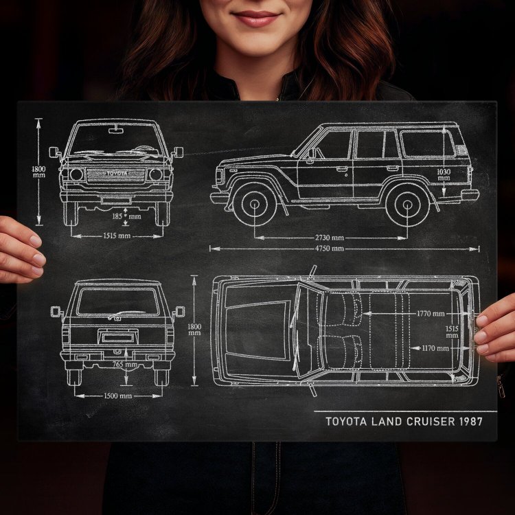 Toyota Land Cruiser Samochód Auto Motoryzacja Patent Slate